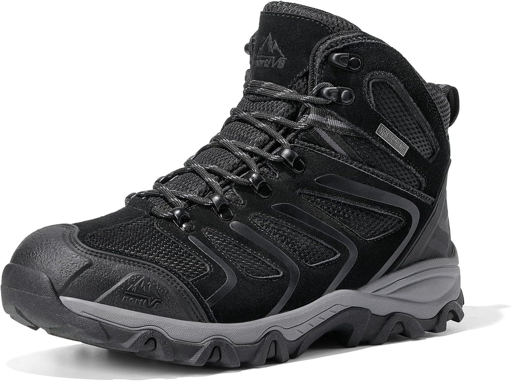 NORTIV 8 Men's Ankle High Waterproof Hiking Boots Outdoor Lightweight Shoes Trekking Trails Armadillo