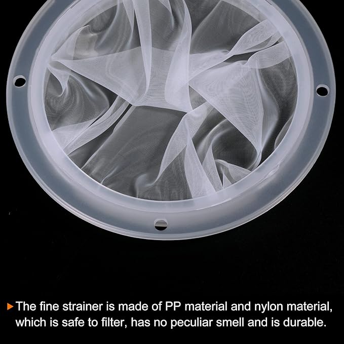 PATIKIL 6.1" O.D. Food Filter Strainer, 120 Mesh Kitchen Mesh Filters Strainers Fine Mesh Sieve for Juice, Coffee, Soy Milk Filtration, White