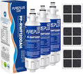 PUREPLUS LT700P NSF 53&42 Certified Replacement for LG ADQ36006101 Kenmore 469690, ADQ36006102, LFXS30766S, LFX28968ST, LFX31925ST, LFX31945ST, LT120F Refrigerator Water and Air Filter Combo, 3Pack