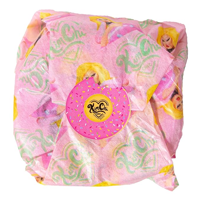 Kimchi Chic Beauty Puff Puff Pass Set and Bake Setting Powder for Makeup, Extra Fluffy Loose Face Powder Poof, Soft Natural Face Makeup for Uneven Skin Tone, 09 Pink-FlexoryFit