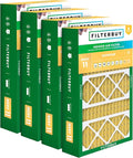 Filterbuy 15.75x27.63x3.50 Air Filter MERV 11 (MPR 1200) Allergen Defense Replacement (4-Pack), Pleated HVAC AC Furnace Filters for Aprilaire Space-Gard 104/2140 (Actual Size: 15.69 x 27.56 x 3.50)
