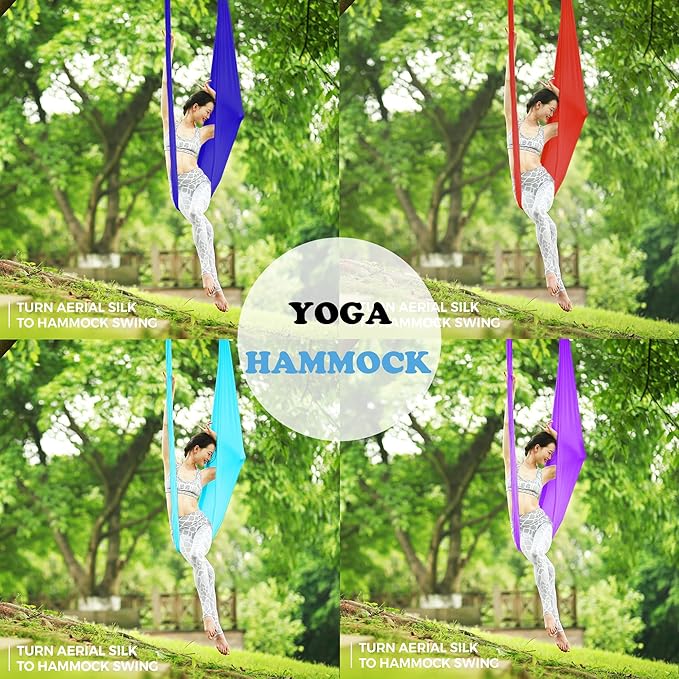 Aerial Silks 11 Yards Aerial Silks For Home Aerial Yoga Swing Aerial Yoga Hammock Swing Aerial Silk For Gymnastics-FlexoryFit