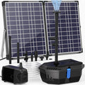 NFESOLAR Solar Pond Filter Fountain, 30W Solar Fountain Pump with Pond Filter, 16.4FT Cord, 6.6FT Tubing for Outdoor Pond 200-600 Gallons, Fish Tank, Pool, Garden Waterscape N3223
