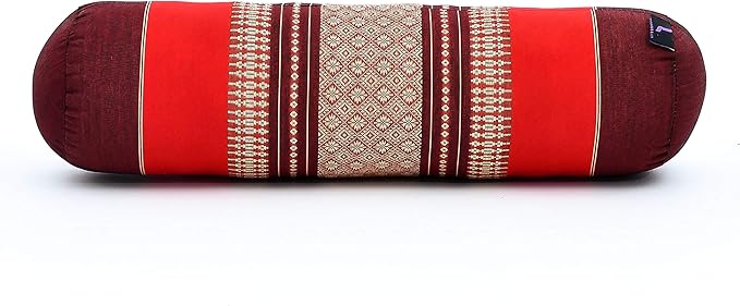 Leewadee Small Yoga Bolster – Shape-Retaining Cervical Neck Roll, Tube Pillow for Comfortable Reading, Kapok Filling, 22 x 6 x 6 inches-FlexoryFit