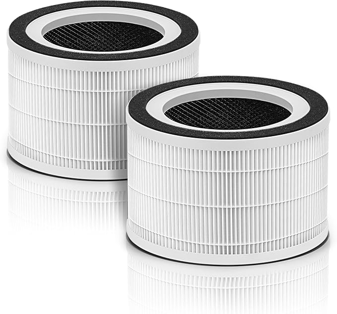 Fillo Air Puri-fier Filter Compatible with Afloia Air Filter Replacement Fillo/Halo and Allo Air Filter, Match ASIN: B088FHCS83/B07JG1R2GB/B07WR2CT7V, 3-IN-1 Filtration, 2-Pack