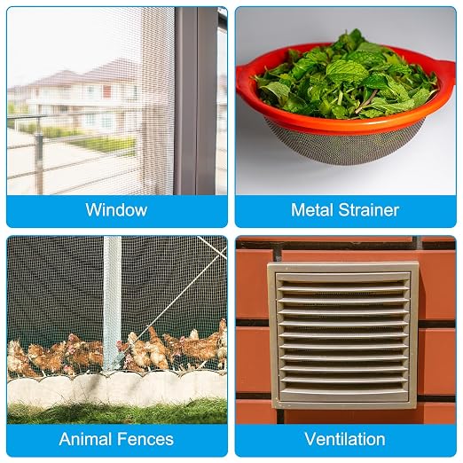 PATIKIL 40" L x 10" W Woven Wire Mesh, 300 Mesh 304 Stainless Steel Air Vent - Image 6