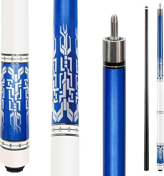HomeSeason Glass Fiber Pool Cue 58" Professional Pool Stick 12.7mm 4-Layer Tip Low Deflection Cue Stick, 3 * 8/8Joint Pin, Ultra-Smooth, Billiard Cue Sticks-FlexoryFit