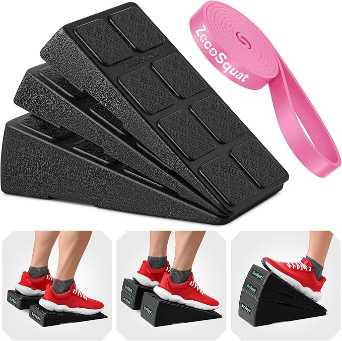 Squat Wedge - Squat Wedge Block 520 LBS Weight Capacity - Slant Board for Calf Stretching - Calf Stretcher Slant Board - yoga blocks-FlexoryFit