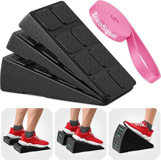 Squat Wedge - Squat Wedge Block 520 LBS Weight Capacity - Slant Board for Calf Stretching - Calf Stretcher Slant Board - yoga blocks-FlexoryFit