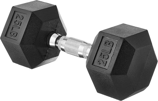 Amazon Basics Rubber Hex Dumbbell Hand Weight-FlexoryFit