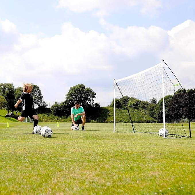 QUICKPLAY Kickster Soccer Goal Range – Ultra Portable | Quick and Easy Set Up | Includes Net and Carry Bag | Available in 7 Sizes | Backyard Soccer Net for Kids & Adults [Single Goal]