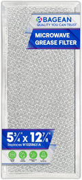Microwave Filter Replacement 5.78" x 12.91" Fits W10208631A Whirlpool Microwave Filter - Aluminum Mesh Screen Grease Filters - Freshens and Filters Kitchen Air in Over the Range Oven Vent Fan (1-Pack)