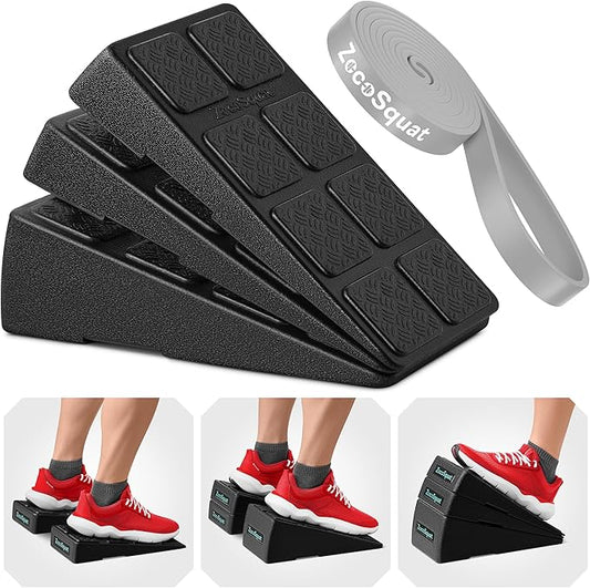 Squat Wedge - Squat Wedge Block 520 LBS Weight Capacity - Slant Board for Calf Stretching - Calf Stretcher Slant Board - yoga blocks-FlexoryFit