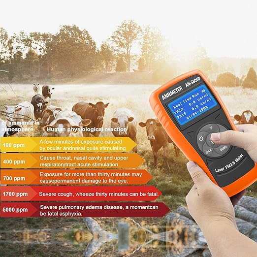 AIOMEST Air Quality Monitor-Laser PM 2.5/PM 10 Detector,Pollution Meter Sensor, Rechargeable Dust Particle Tester with Timing for Air Filter Home Indoor Outdoor, AI-5800D