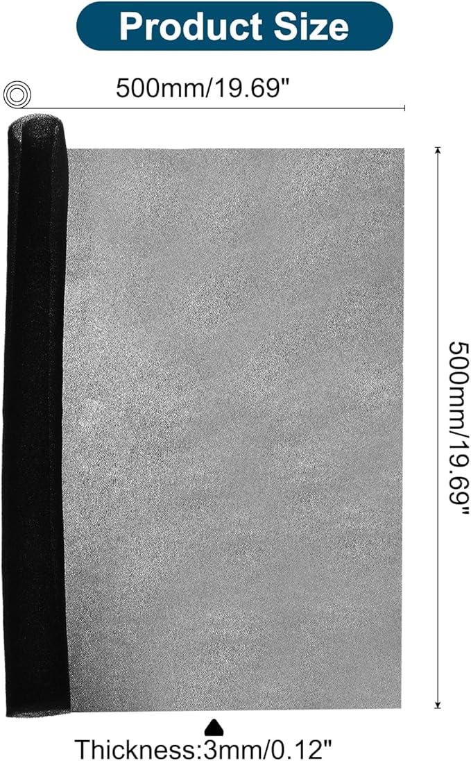 PATIKIL 20" x 20" x 0.1" Air Conditioner Filter Replacement, Washable Reusable Cut to Fit Foam Filter Air Filter for RV AC Vent Window Purifiers Computer, 40PPI