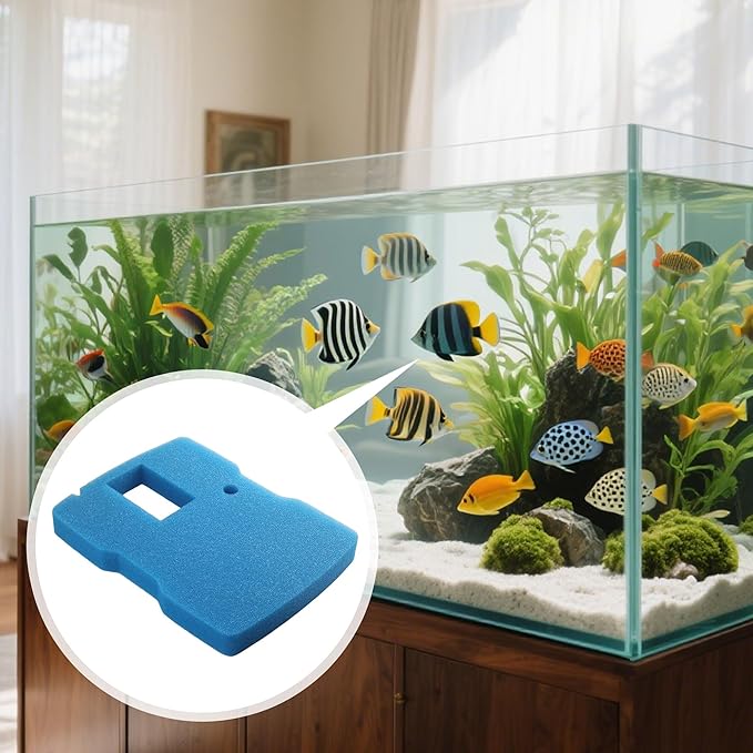 Sponge Filter Pads 2 Pcs Blue Pond Filter Pad for Sunsun 660 GPH Fountain Pump CUF-6000 Filter, for VIVOHOME 530 & 660 GPH Fountain Pump Replacement Parts Pond Pump Filter Sponge Pads