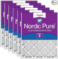 Nordic Pure 20x25x1 (19 1/2 x 24 1/2 x 3/4) Pleated MERV 8 Air Filters 6 Pack
