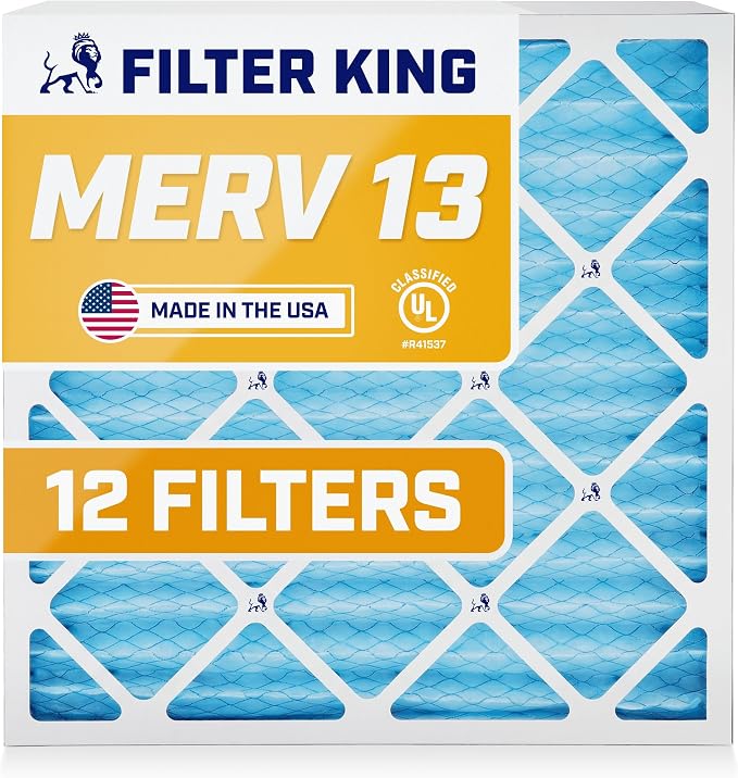 Filter King 13x24x1 Air Filter | 12-PACK | MERV 13 HVAC Pleated A/C Furnace by FilterKing