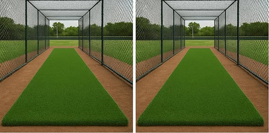 Ottomanson Artificial Turf Golf Hitting Mat 3' x 6' Indoor/Outdoor Waterproof Synthetic Fake Grass for Putting Practice Baseball Football Sports Gym Backyard, Custom Size 2' up to 30' (Pack of 2)