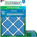 Filterbuy 16.5x21.5x1 Air Filter MERV 13 Optimal Smoke & Allergy Defense by Filterbuy