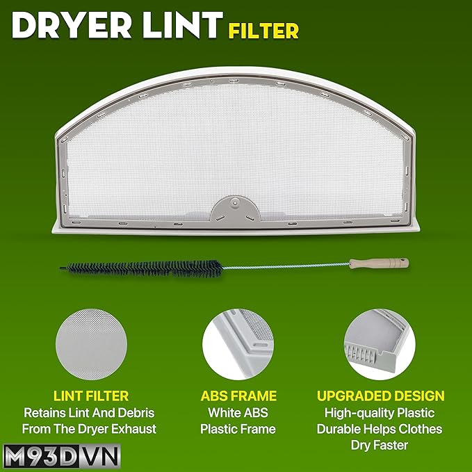 Lint Screen Filter Replacement for GE GTD45EASJ2WS, GTD45GASJ0WS, GTD45GASJ2WS, GTD65EBPL0DG, GTD45GASJ1WS Dryer For Hotpoint HTX21EASK0WW, HTX24EASK0WW, HTX24GASK0WW, HTX24GASK0WS, HTX24EASK0WS Dryer