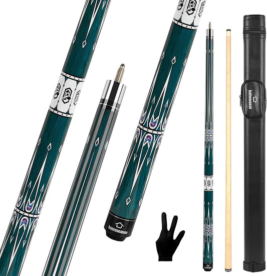 HomeSeason Pool Cue Stick 57" Billiard Cue Sticks Professional Low Deflection Pool Sticks-FlexoryFit