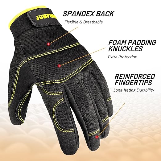JUMPHIGH Work Gloves Women 2 Pairs, UltraLight Gardening Gloves, MultiFunctional Utility Gloves for Yard, Houseworking, Warehouse, Touchscreen, Flex Grip, Machine Washable (S)-FlexoryFit