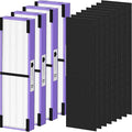 FLT4850PT HEPA Filter B Pet Replacement Compatible with G-Guardian AC4825, AC4300, AC4850, AC4880, AC4900, CDAP4500, AP2200 Air Purifier, 4 True HEPA Filters & 8 Carbon Pre-Filters, Purple
