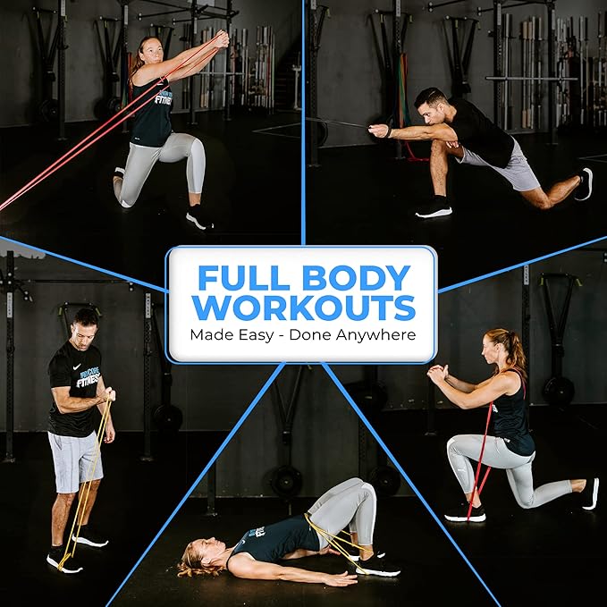 Pull Up Assistance Resistance Bands - Long Loop Power Bands for Men and Women - Strength Power Flexibility Training at Home & Gym - Ebooks & Workout Chart Included by Iron Core Fitness-FlexoryFit