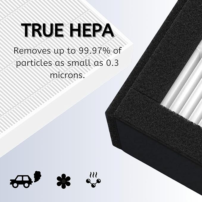 Nispira 182550 Filter Replacement Compatible with Bionaire BAP536UV-U Holmes HAP537UV / 2141139 Air Purifier, 2 Packs