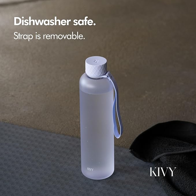 KIVY Slim Water Bottle 32oz [Lightweight & Shatterproof] - Reusable Tritan Water Bottle - Leak Proof Water Bottle for Women & Men - No Spill Drinking Bottle - Dishwasher Safe - BPA Free-FlexoryFit