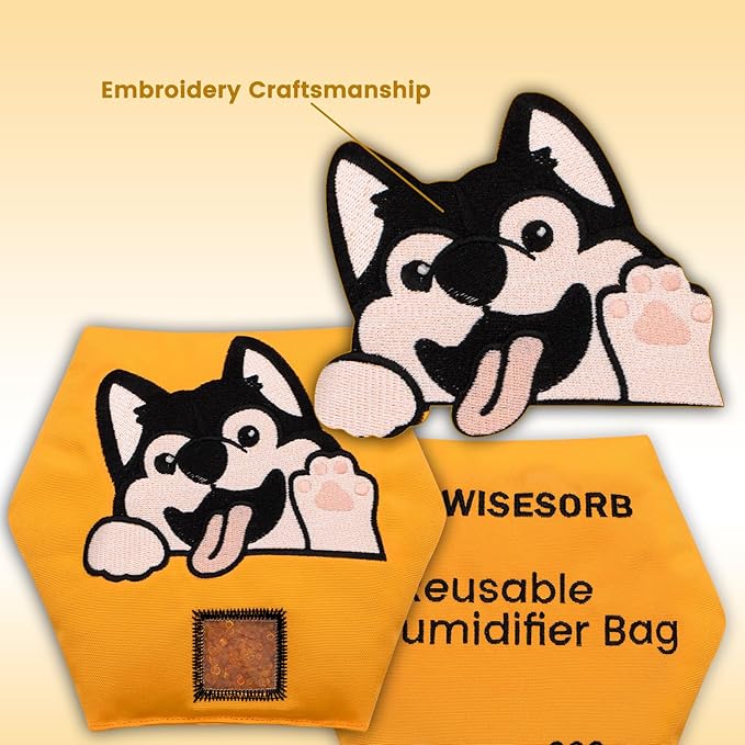 600g 2pcs Rechargeable Desiccant Packs for Storage, Color Indicating Silica Gel Packets Moisture Absorbers with Transparent Window, Reusable Dehumidifier Bags for Gun Safe Closet Basement Car