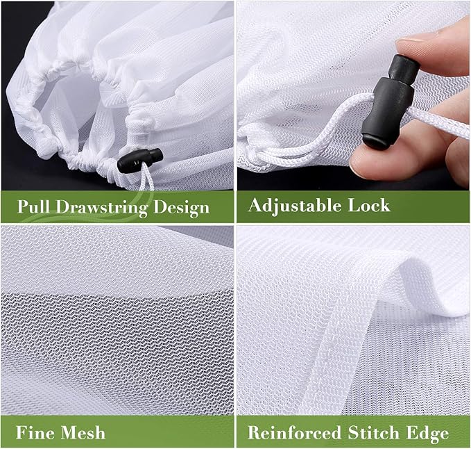 Brew Bags Reusable 3 Pack, Extra Large 26"x22" Fine Mesh Strainer Bag for Home Brewing Hops Grains Wine Beer Making Drawstring Straining Brew in a Bag