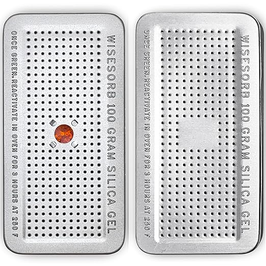 100 Gram 30 Pack Indicating Silica Gel Canister, Gun Safe Dehumidifier (Orange to Green), Reusable Desiccant Canister Dehumidifier