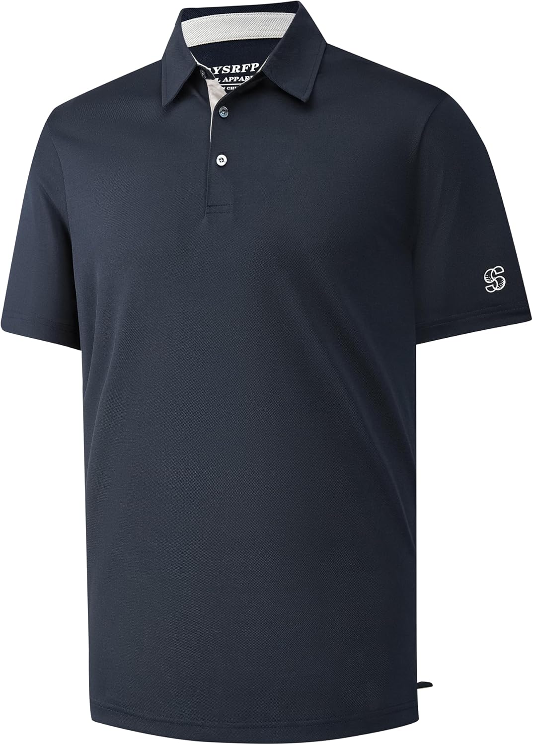 Mens Golf Shirt Short Sleeve Moisture Wicking Dry Fit Performance Solid Casual Pique Collared Golf Polo Shirts for Men