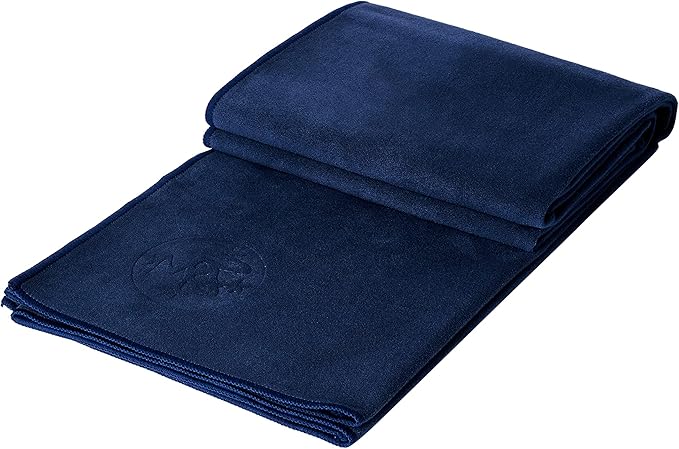 Manduka Yogitoes Yoga Towel – Rubber Grip Dots Non-Slip Bottom, Quick Dry Fitness Towel for Hot Yoga, Pilates, Exercise-FlexoryFit