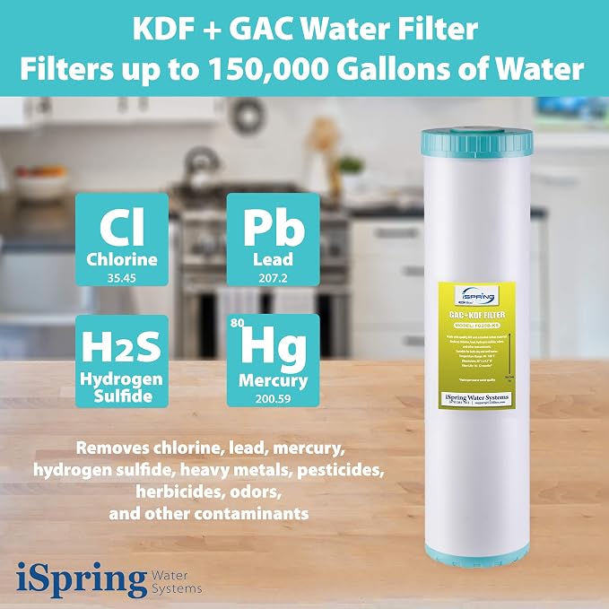 iSpring F3WGB32BKDS 4.5” x 20” 3-Stage Whole House Water Filter Replacement Pack - Image 4