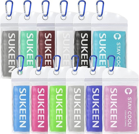 Sukeen Cooling Towel,Instant Evaporative Cooling for Sports,Yoga,Golf,Gym,Neck,Workout and More(40”x 12”)-FlexoryFit