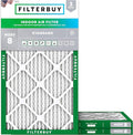 Filterbuy 12x36x1 Air Filter MERV 8 Dust Defense (3-Pack), Pleated HVAC AC Furnace Air Filters Replacement (Actual Size: 11.88 x 35.88 x 0.75 Inches)