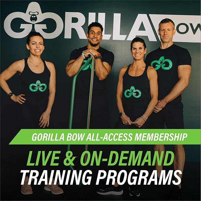 Gorilla Bow Original Portable Home Gym Resistance Bands and Bar System for Travel, Fitness, Weightlifting and Exercise Kit, Full Body Workout Equipment Set-FlexoryFit