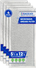 Microwave Filter Replacement 5.78" x 12.91" Fits W10208631A Whirlpool Microwave Filter - Aluminum Mesh Screen Grease Filters - Freshens and Filters Kitchen Air in Over the Range Oven Vent Fan (4-Pack)