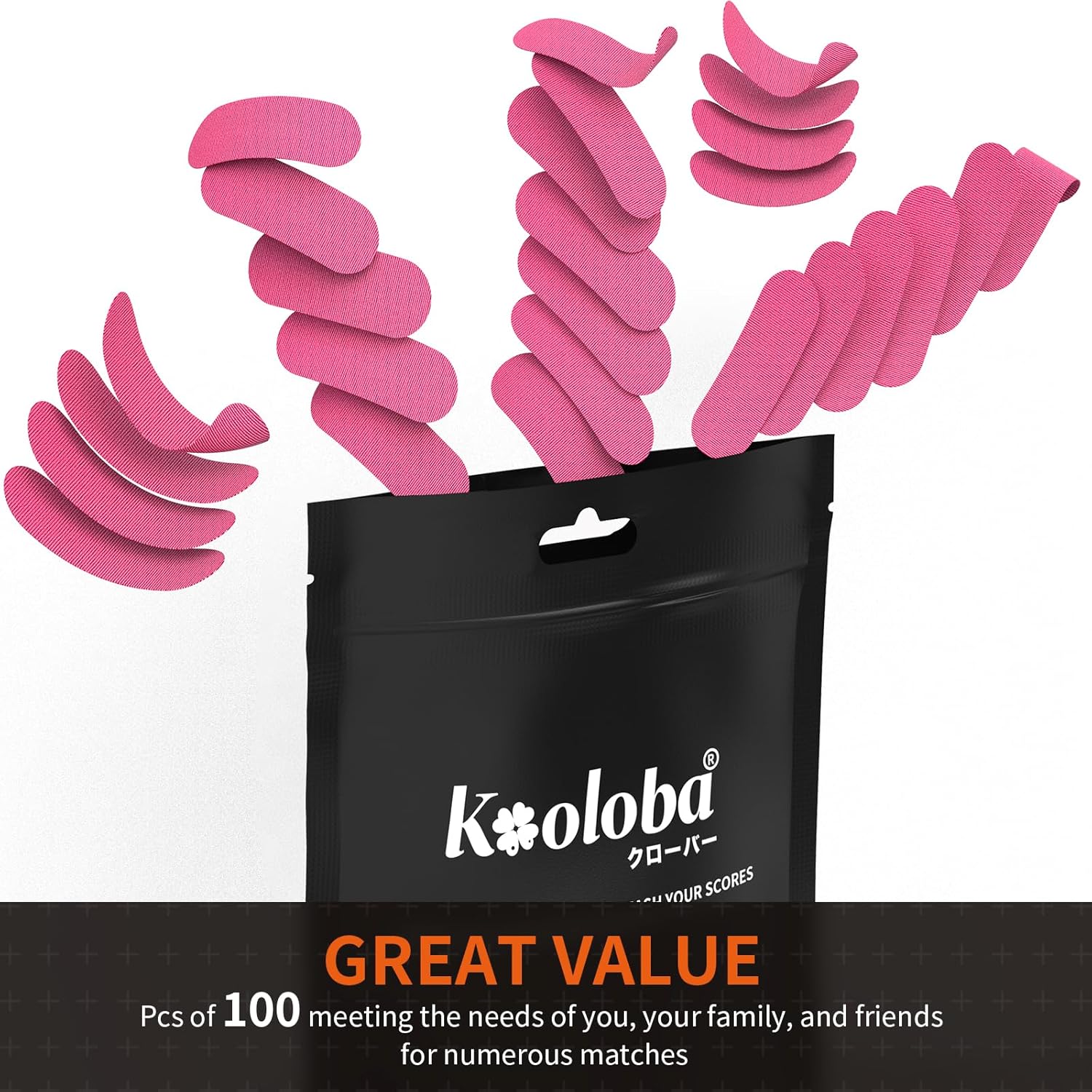 Bowling Tape Bowling Thumb Tape - Sweatproof, Pre Cut, Multiple Colors 100pcs (Hot Pink)