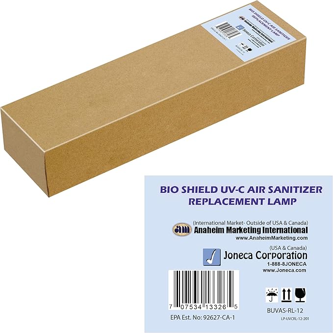 Bio Shield UV-C Air Sanitizer System OEM Compact Replacement Lamp, Cleans Air of Bacteria, Germs, Mold and Allergens, 12-Inch Replacement Lamp, 51-BUVAS-RL