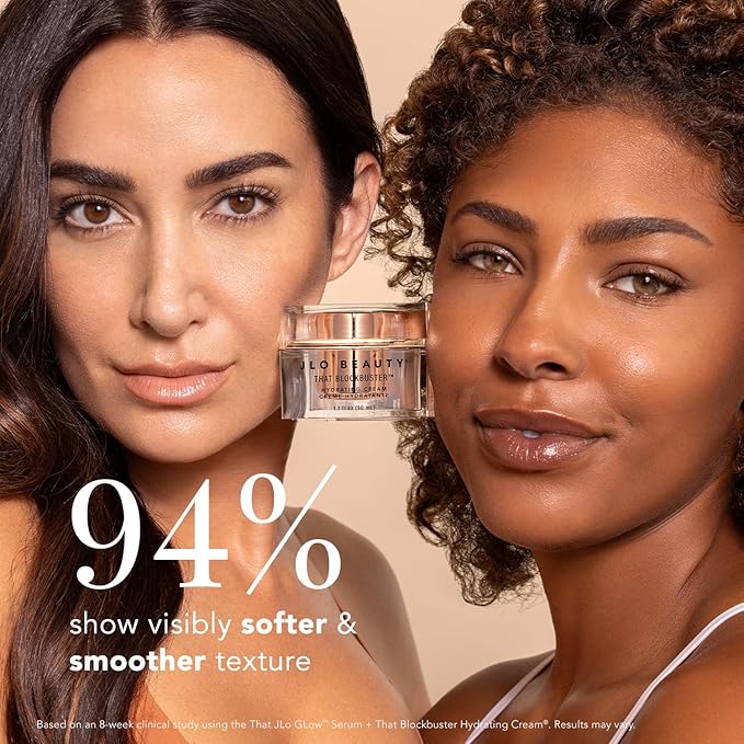 JLO Beauty That Blockbuster Face Moisturizer, Hydrating Hyaluronic Acid Face Cream with Peptides, Plumps, Nourishes, Hydrates, Skin Care to Help Visibly Smooth & Supports Fine Lines & Wrinkles, 1.7 Oz-FlexoryFit