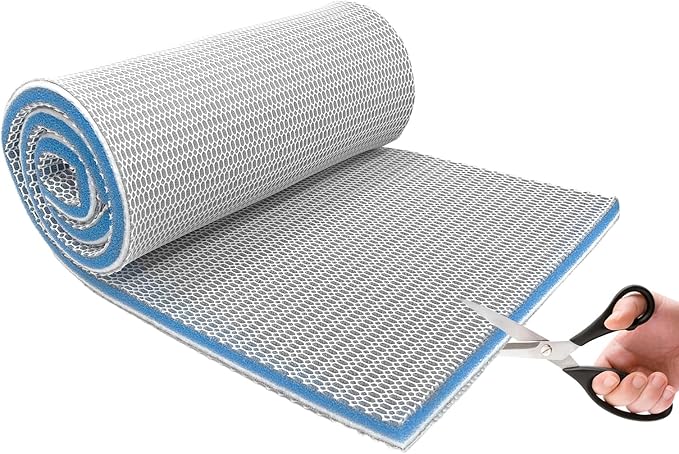 Aquarium Filter Media,48"x12"- 8-Layer Filter Sponge Pad for Fish Tank and Pond,Cuttable & Washable Aquarium Filter Floss for Crystal Clear Water