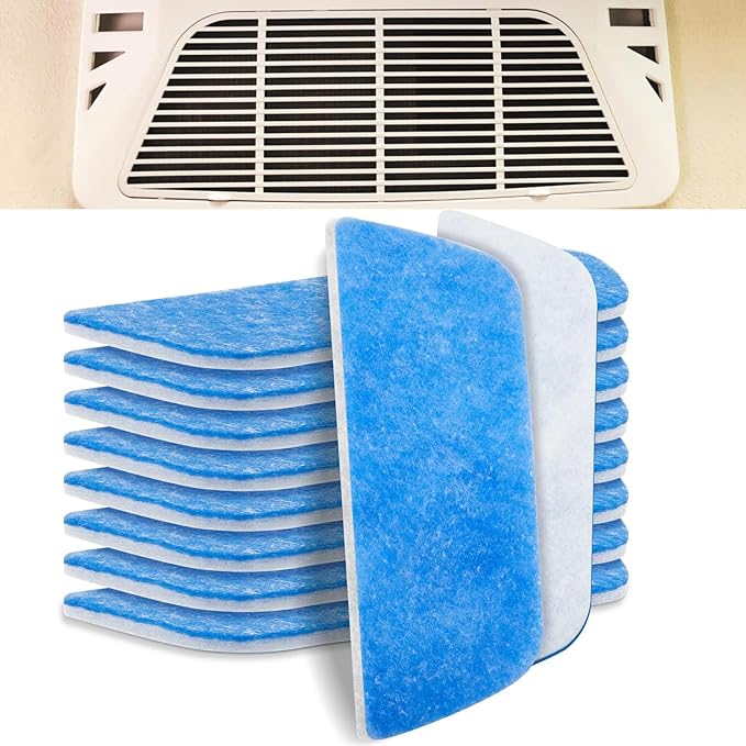 10 Pack RV AC Filters for Air Conditioner Vent 10 RV Filters Replacement for Air Conditioner Vent Compatible with MERV 6 AC Filter(16 x 6 Inch)