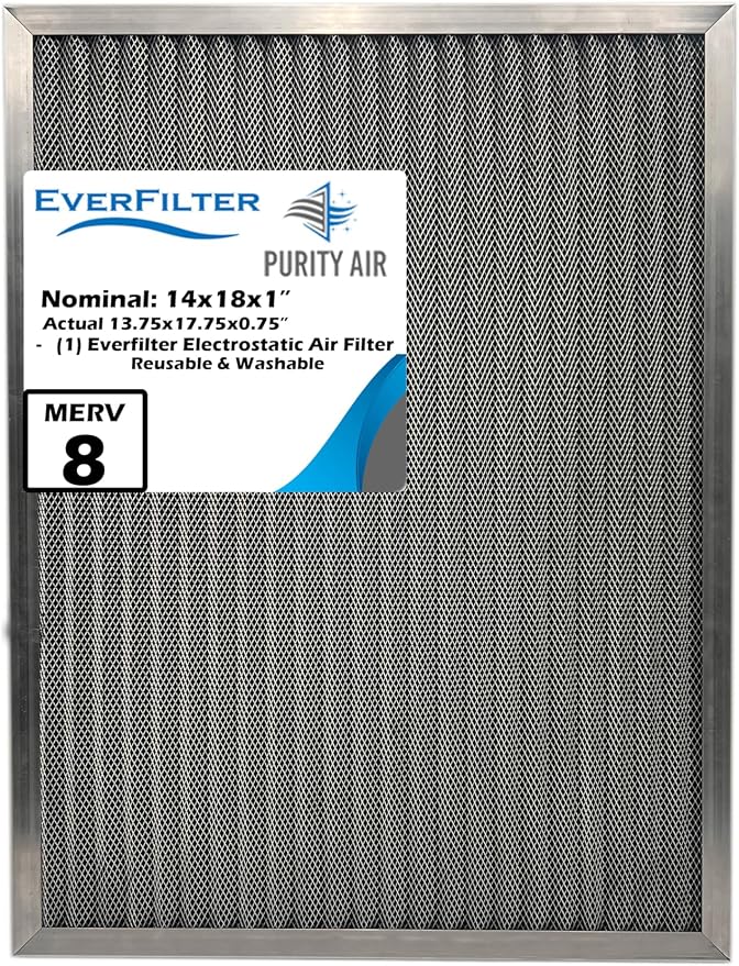 14x18x1 Electro-static Air Filter AC Furnace Filter, Reusable & Washable by PurityAir