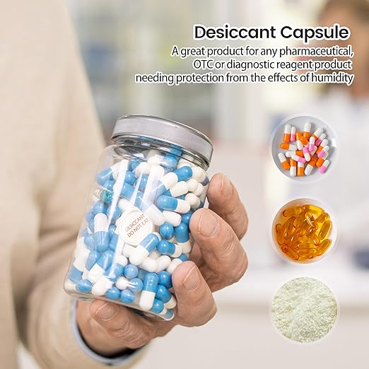 3 Gram 2000 Pack Desiccant Packs Food Grade,Silica Gel Capsule with Indicating Silica Gel Beads (Orange to White), Moisture Absorber Packets Silica Gel Packets