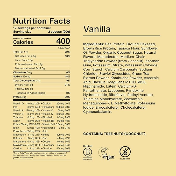 Huel Black Edition | Vanilla 40g Vegan Protein Powder | Nutritionally Complete Meal | 27 Vitamins and Minerals, Gluten Free | 17 Servings | Scoop not included to reduce plastic-FlexoryFit