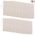 AUEAR, 40 Pack Reusable Drawstring Cotton Soup Bags Spice Tea Filter Coffee Brew Herb Muslin Cheesecloth for Straining(2 Sizes)